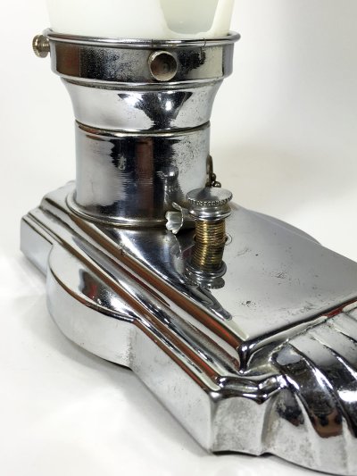 画像1: 1930's Art Deco "Chrome" Bathroom Lamp