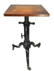 画像4: 1910's "SATELLITE" Adjustable Cast Iron Table (4)