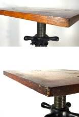 画像13: 1910's "SATELLITE" Adjustable Cast Iron Table (13)