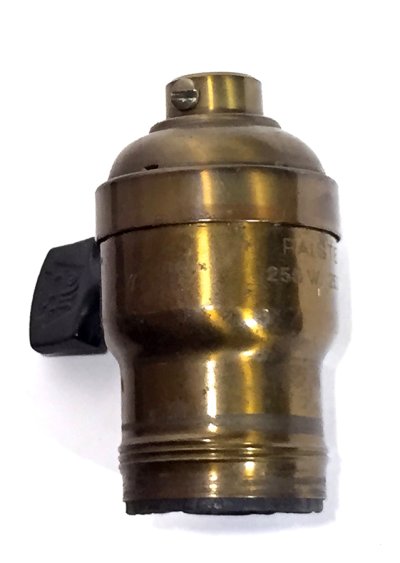 画像2: 1910-30's【H.T.Paiste Co.】Brass Lamp Socket