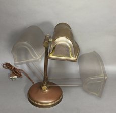 画像3: 1930's Art Deco "Banker" Brass Desk Lamp  (3)