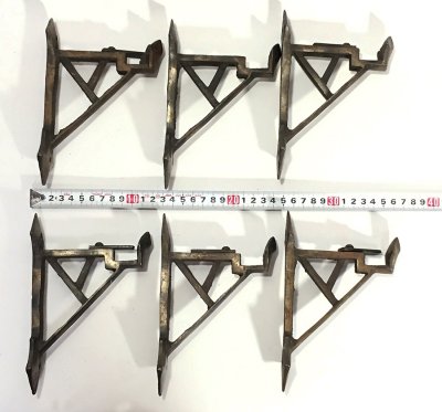 画像1: 1920's "Art Deco" Cast Iron Brackets【6台セット】