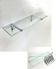 画像1: 1950-60's Bathroom Glass Shelf【＊残り2台です＊】  (1)