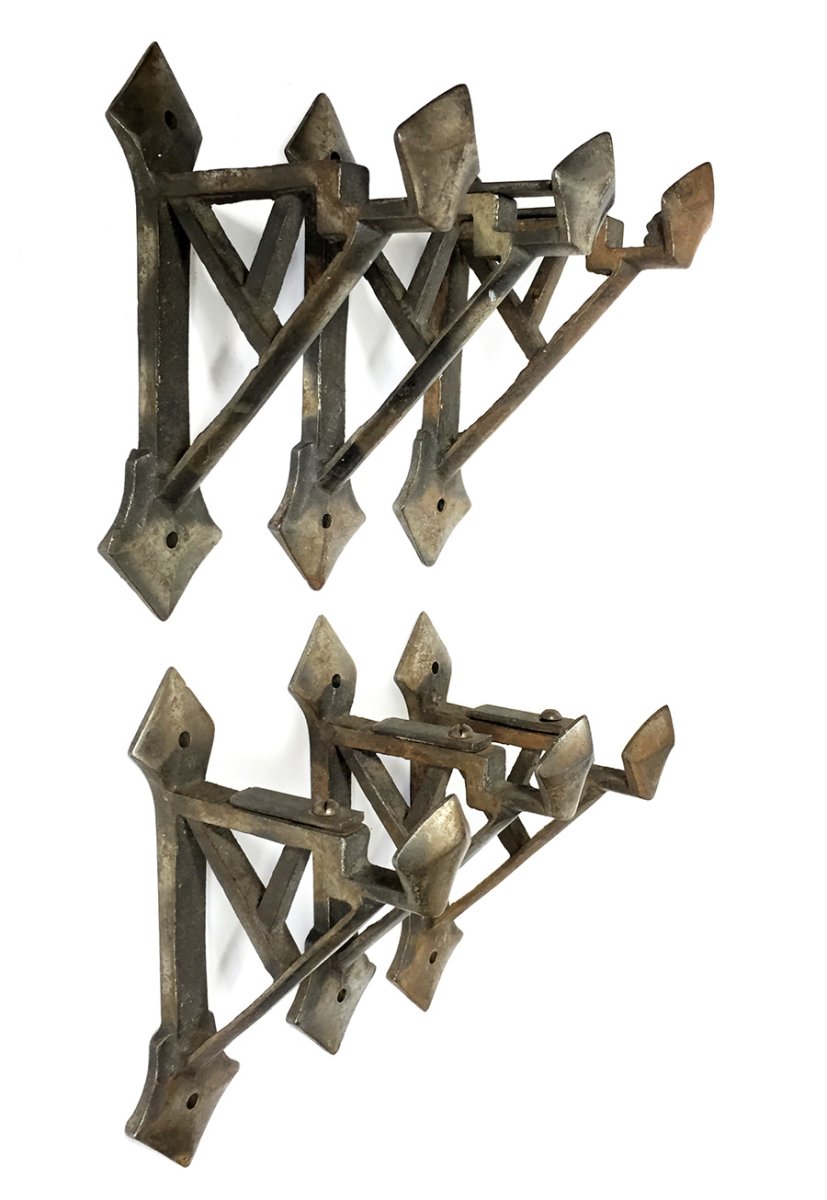 画像2: 1920's "Art Deco" Cast Iron Brackets【6台セット】 (2)