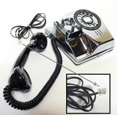 画像15: - 実働品 - 1940's U.S.ARMY "2-Way" Chromed Telephone【BLACK × SILVER】 (15)
