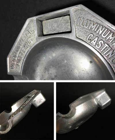 画像2: 1920-30's "ADVERTISING" Cast Aluminum Ashtray