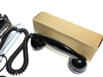 画像1: - 実働品 - 1940's U.S.ARMY Chromed Telephone　【BLACK × SILVER】