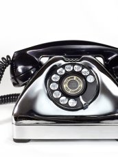 画像1: - 実働品 - 1940's U.S.ARMY Chromed Telephone　【BLACK × SILVER】 (1)