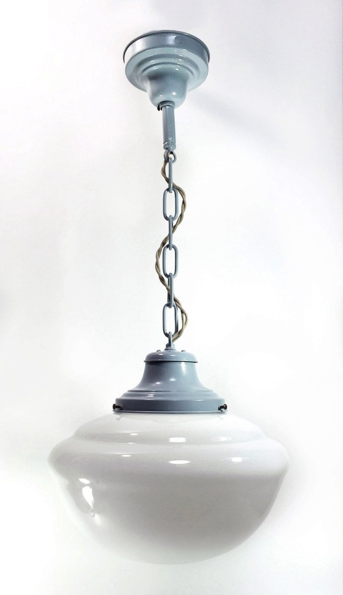 画像1:  1940's "Pastel Colored" School House Light 【かなり大きいです】 (1)