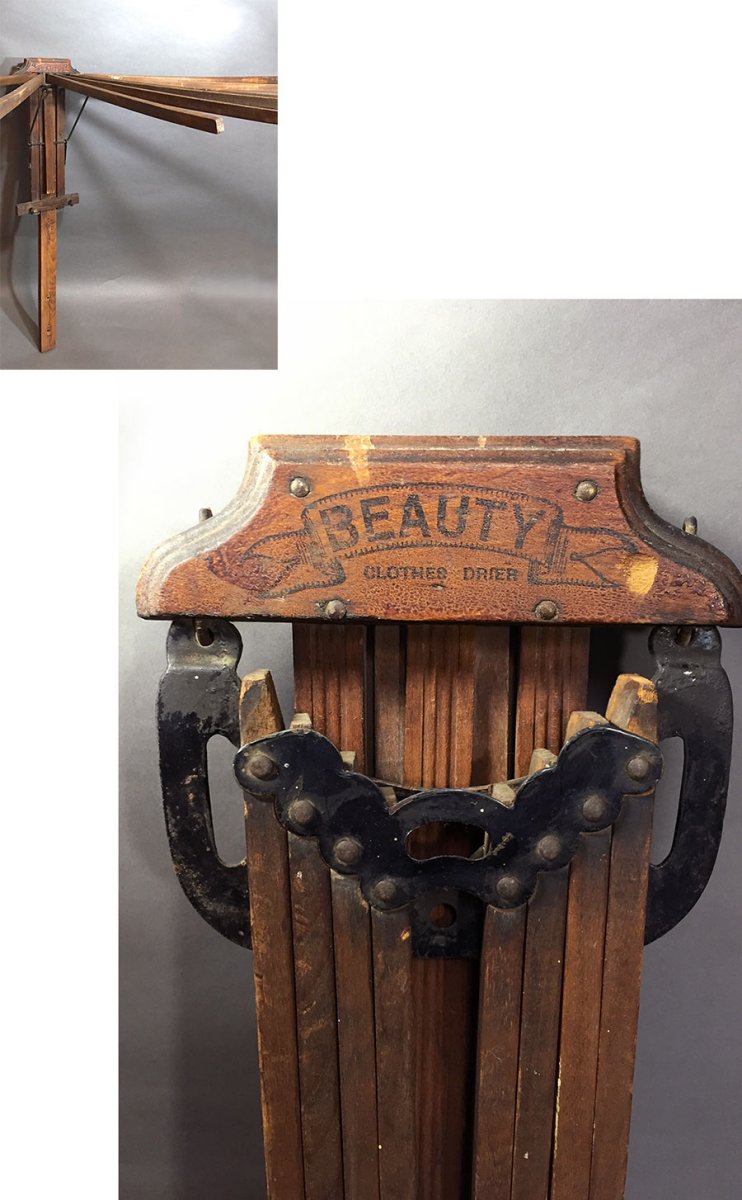 画像1: 1900's "BEAUTY" Wood Clothes-Drier【BIG!!】 (1)