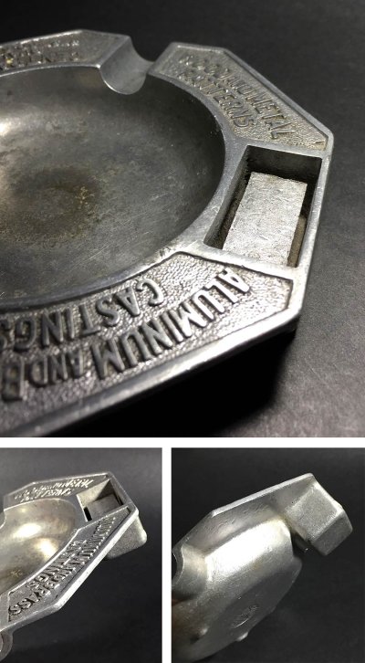 画像2: 1920-30's "ADVERTISING" Cast Aluminum Ashtray