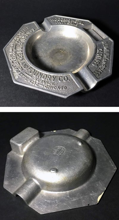 画像1: 1920-30's "ADVERTISING" Cast Aluminum Ashtray