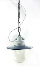 画像3: 1930's German Deco "B-Z" Pendant Light【Smoky Blue】 (3)