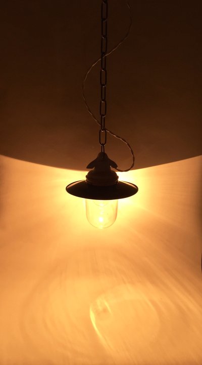 画像1: 1930's German Deco "B-Z" Pendant Light【Smoky Blue】