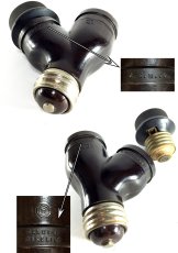 画像3: 1920-30’s 【G.E.M. Co.】Bakelite Socket Splitter + Plug Adapter (3)