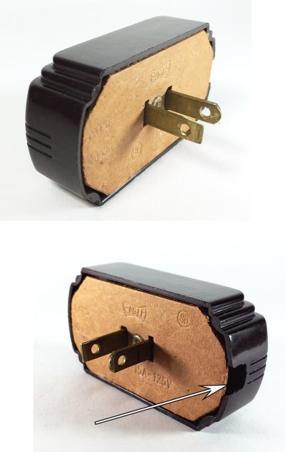 画像2: 1930-40's【EAGLE】Bakelite 3-Outlet "TRI-TAP"