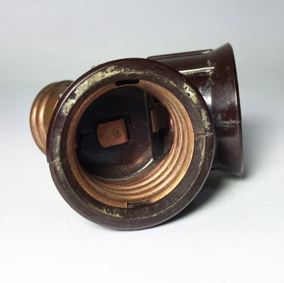 画像2: 1930-40’s Bakelite Double Socket Splitter