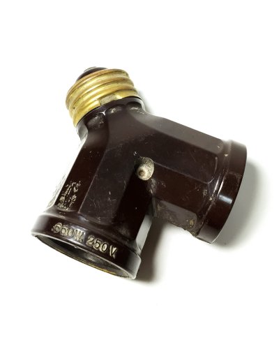 画像1: 1930-40’s Bakelite Double Socket Splitter