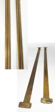 画像4: 1920-30's Art Deco "HEAVY !!" Solid Brass Door Push Bars (4)