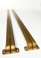 画像1: 1920-30's Art Deco "HEAVY !!" Solid Brass Door Push Bars (1)