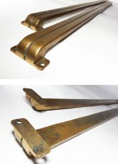 画像2: 1920-30's Art Deco "HEAVY !!" Solid Brass Door Push Bars (2)