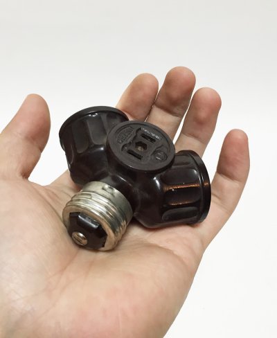 画像3: 1930-40’s Bakelite Double Socket Splitter