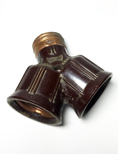 画像1: 1930-40’s Bakelite Double Socket Splitter