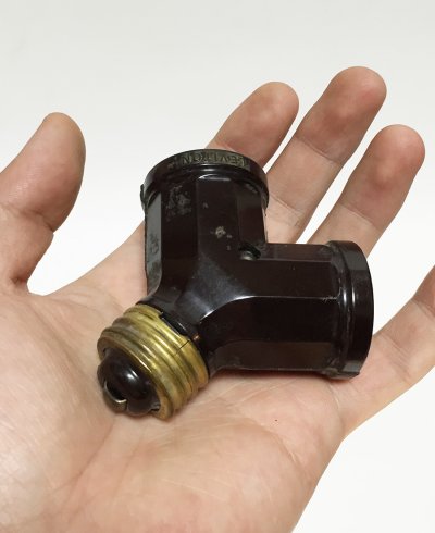 画像3: 1930-40’s Bakelite Double Socket Splitter