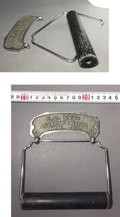 画像3: 1900-20's "ADVERTISING" Cast Brass Toilet Paper Holder