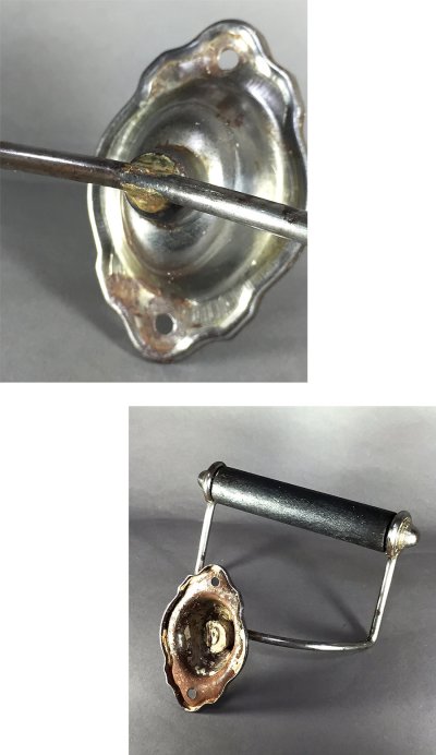 画像3:  1920's "Solid Steel Frame" Toilet Paper Holder