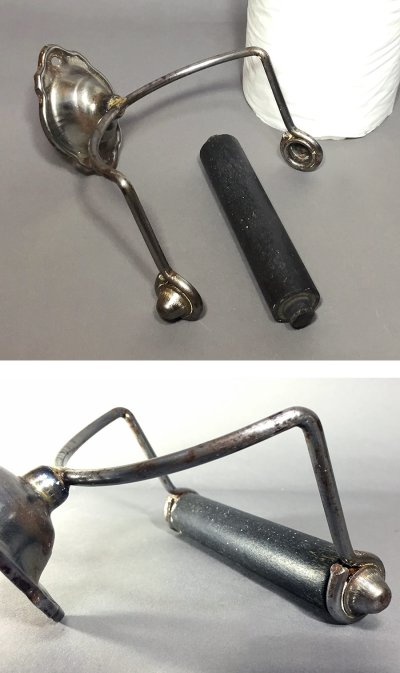 画像2:  1920's "Solid Steel Frame" Toilet Paper Holder