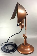 画像11: 1910-20's "LYHNE" Copper-Tone Desk Lamp (11)