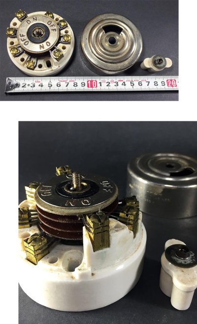 画像3: "特大" 1910-20's【ARROW - H&H】Porcelain Rotary Switch 