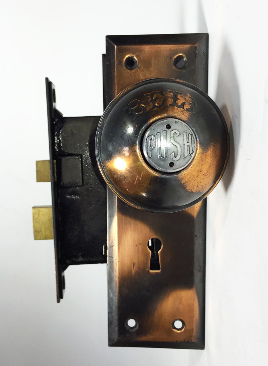 画像5: ☆BELL☆PUSH☆  1900's "COMBINATION" Door Knob ＆ BELL   【Complete】 (5)