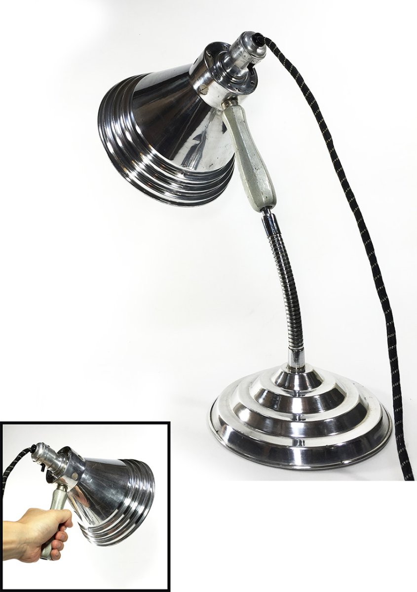 画像1: 1940's "Ziggurat"  Art Deco 2-Way Desk Lamp (1)