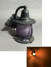 画像1:  1920-30's "Shabby" Brass Porch Lamp  (1)