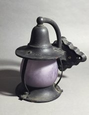 画像2:  1920-30's "Shabby" Brass Porch Lamp  (2)