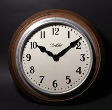 画像1: 1910-20's "BRILLIE" French Wooden Wall Clock (1)