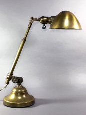 画像1: 1910-20's "O.C.White" Brass Telescopic Desk Lamp (1)