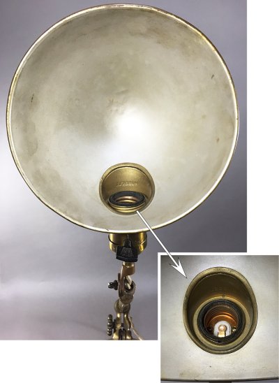 画像2: 1910-20's "O.C.White" Brass Telescopic Desk Lamp