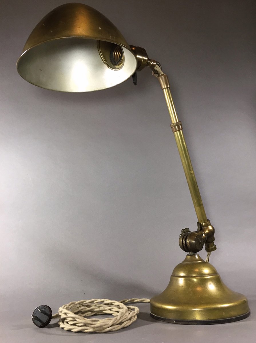画像8: 1910-20's "O.C.White" Brass Telescopic Desk Lamp (8)