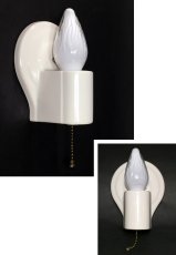 画像2: 1930's "Art Deco" Porcelain Candle Lamp  (2)
