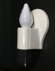 画像1: 1930's "Art Deco" Porcelain Candle Lamp  (1)