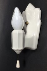 画像2: 1930's "Art Deco" Porcelain Candle Lamp  (2)