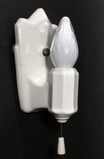 画像1: 1930's "Art Deco" Porcelain Candle Lamp  (1)