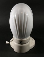 画像5: 1930-40's Art Deco "Porcelain＆Milk Glass" Bathroom Lamp (5)