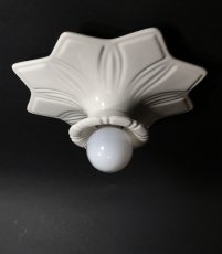 画像1: 1930-40's Porcelain "☆STAR☆" Bare Bulb Light (1)