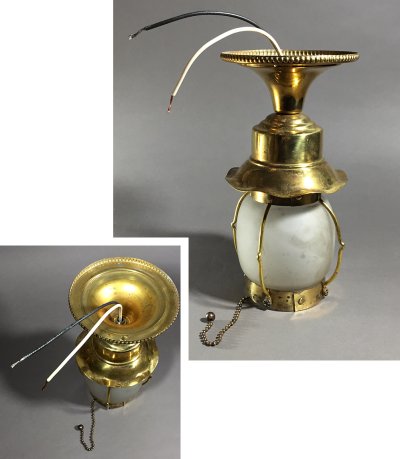 画像3: 1940-50's Small Lantern Caged Porch Lamp