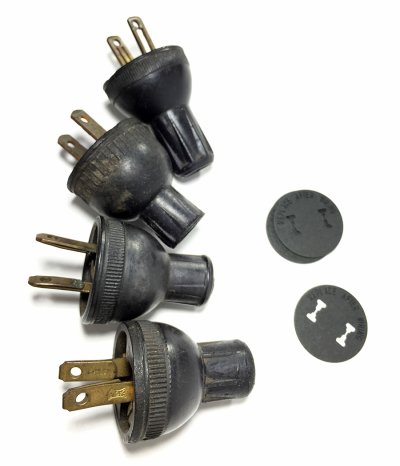 画像3: 4-set "Hard Rubber" Elactric Plugs