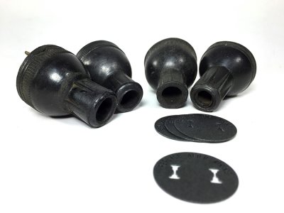 画像1: 4-set "Hard Rubber" Elactric Plugs